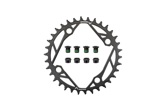 CHR TURBO, 34T, T-TYPE 12-SPD, 4-BOLT, 104BCD, 1X RING, STEEL, SRAM (00.6218.034.003)