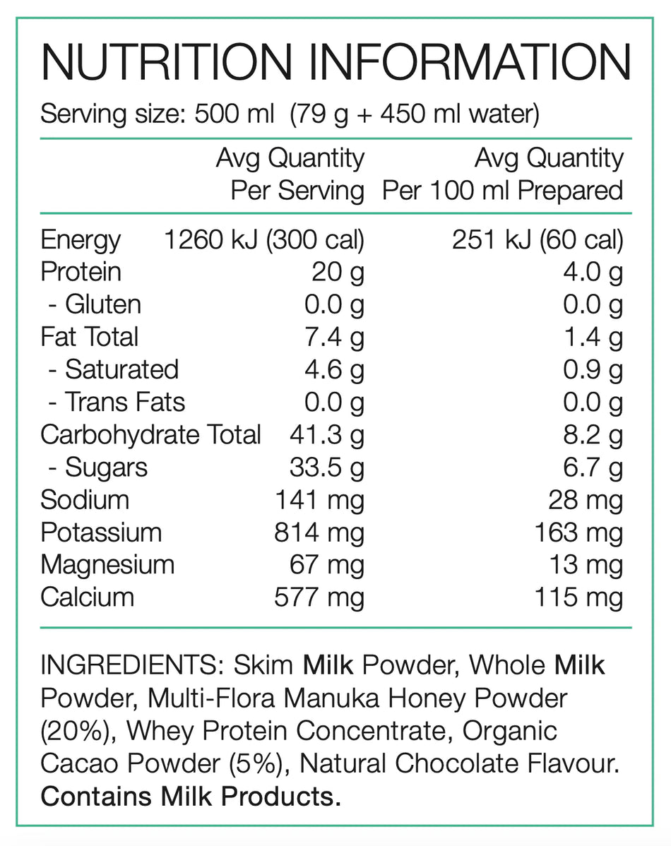 Pure Recovery Shake Sachet Cacao & Honey 79g