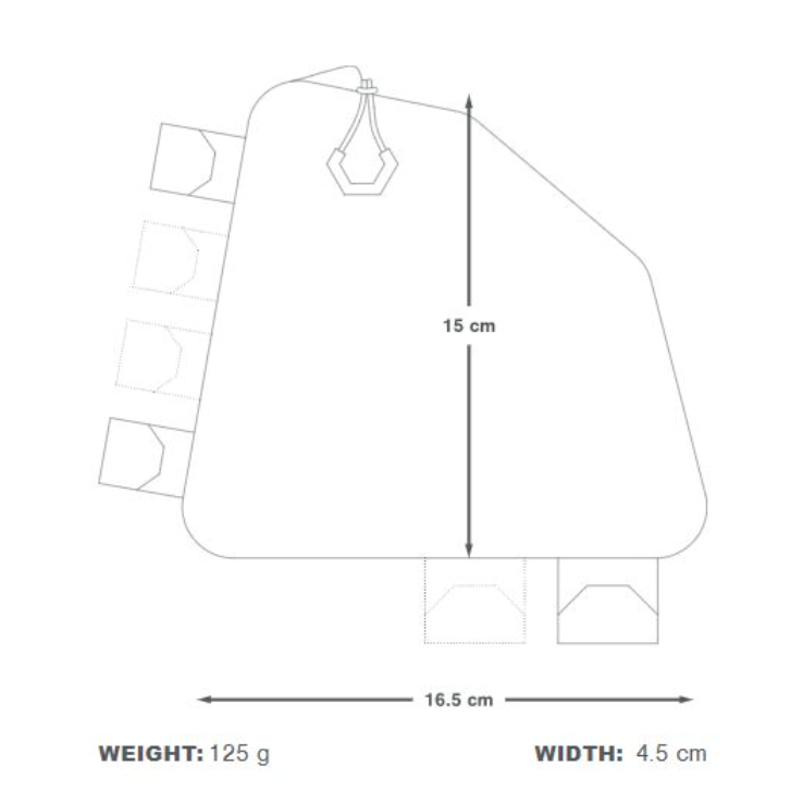 APIDURA BACKCOUNTRY REAR TOP TUBE BAG (1L)