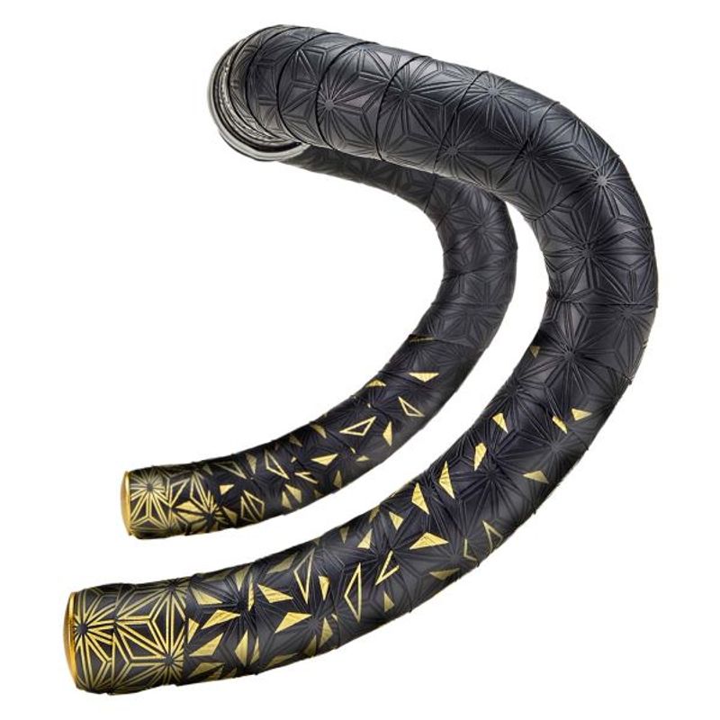 SUPACAZ SUPER STICKY KUSH BAR TAPE STAR FADE GOLD+ GOLD PLUGS