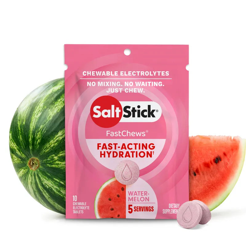 Saltstick FastChews Lemon-Lime 1 Box with 12 packs of 10 Chews