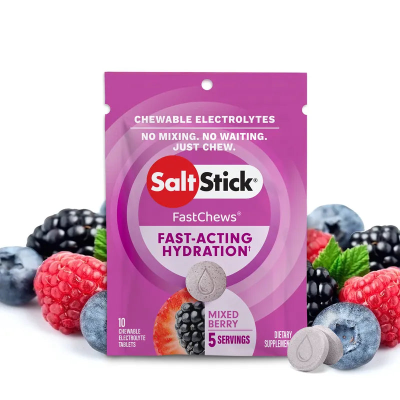 Saltstick FastChews Lemon-Lime 1 Box with 12 packs of 10 Chews