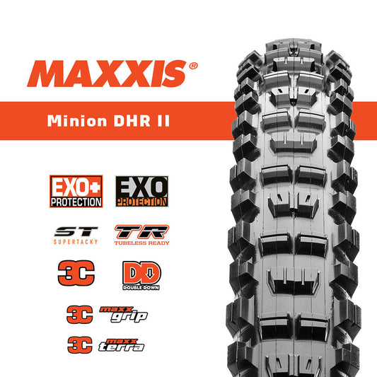 TYRE MAXXIS MINION DHR II EXO/TR 27.5x2.40 TANWALL
