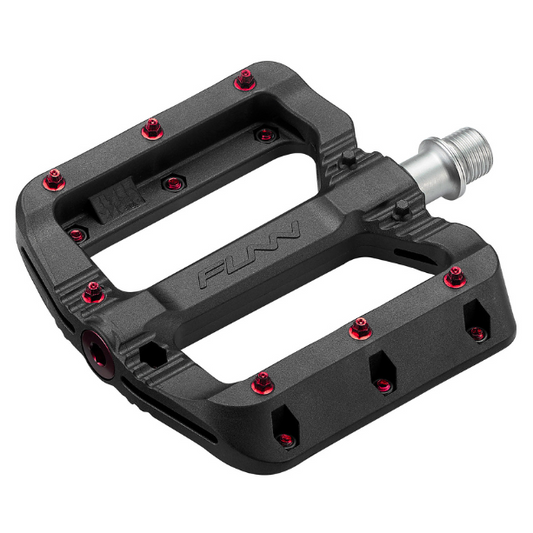 PEDALS FUNN BLACK MAGIC BLACK BODY/RED PINS